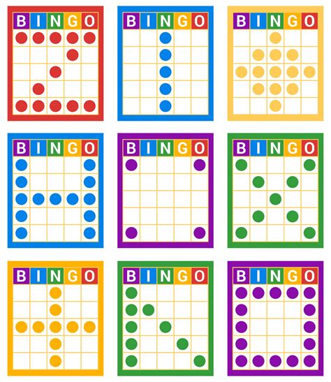 easy bingo patterns printable|Bingo Game Patterns .